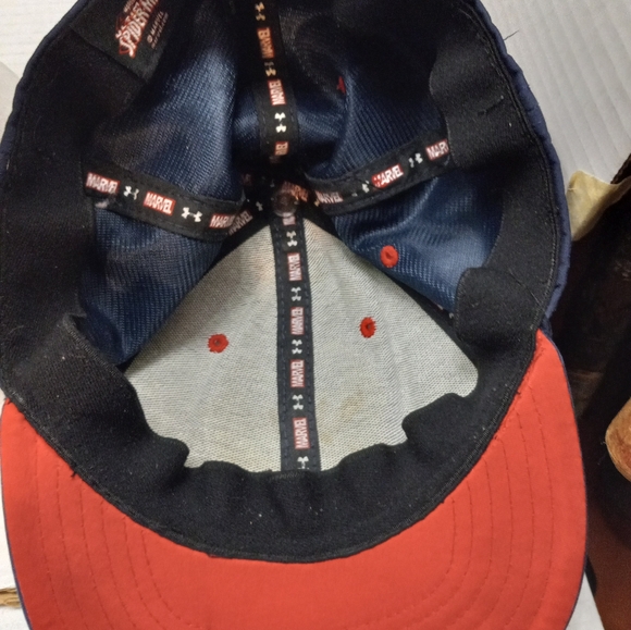 Marvel Under Armour Captain America Avengers Blue SM 8 in x 6 1/2 Adjustable Cap - Picture 3 of 9